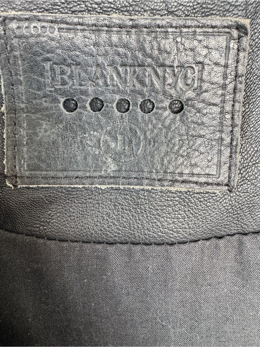 BLANKNYC Black Faux Leather Moto Jacket | Silver Hardware | Size Large